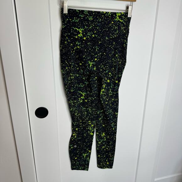 Lululemon Base Pace High-Rise Running Tight 25” Navy Sparks Fly Multi Nulux 6 - Picture 7 of 7